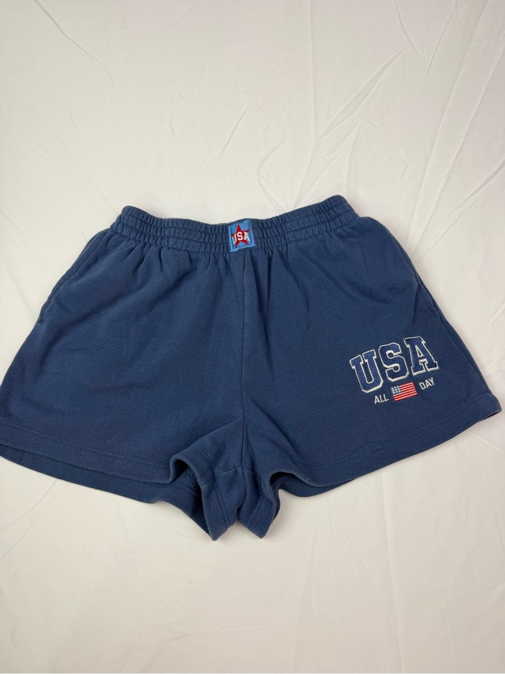Zoe + Liv Navy USA Graphic Athletic Lounge Shorts